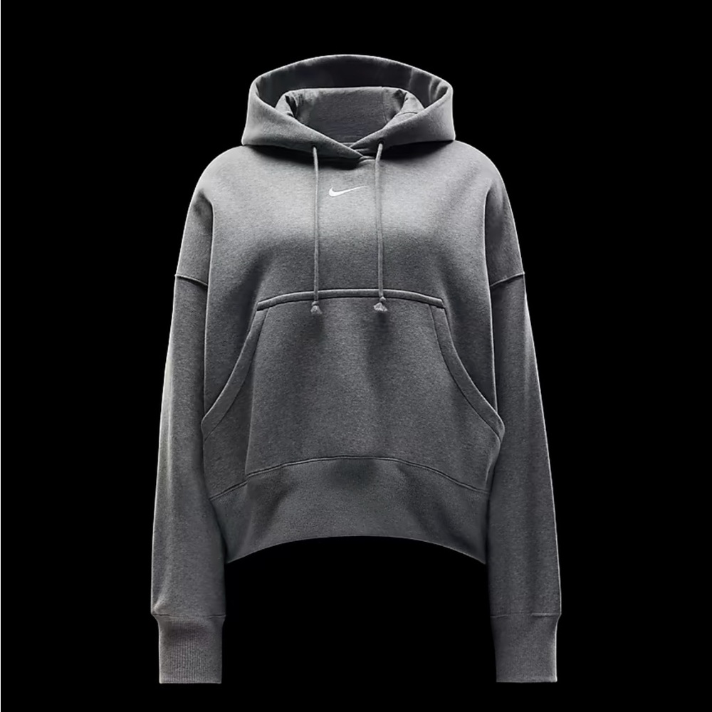 Nike Sportswear Phoenix Fleece Hoodie Dark Gray Heather Size S BNWT
